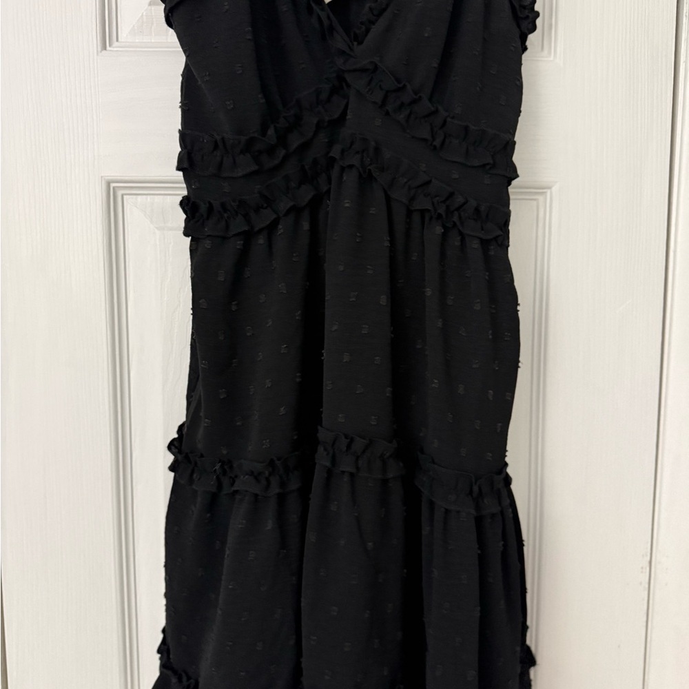 Black Ruffle Tiered Women’s Dress